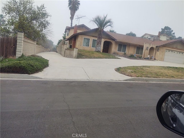 view of front of home featuring a garage