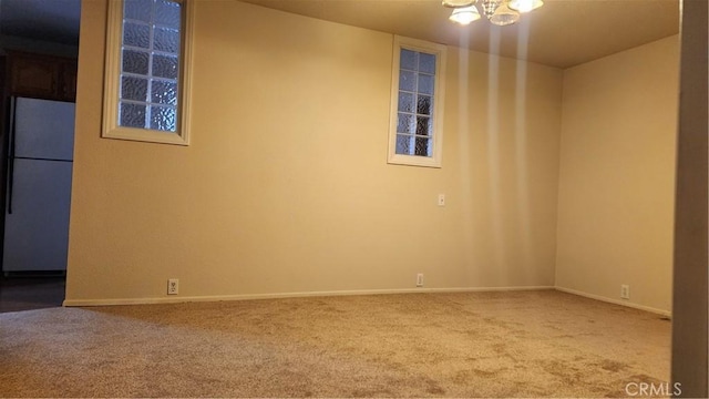 view of carpeted spare room