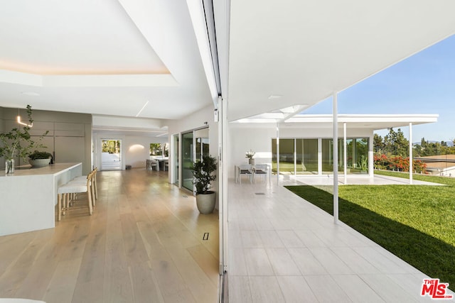 interior space featuring light wood-type flooring