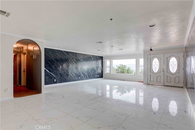 foyer with crown molding