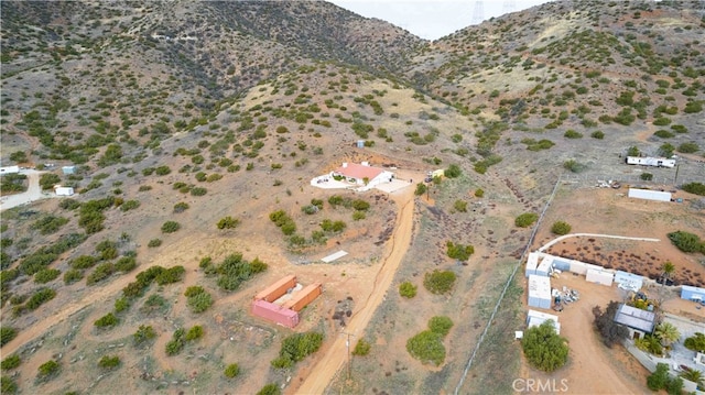 bird's eye view with a mountain view