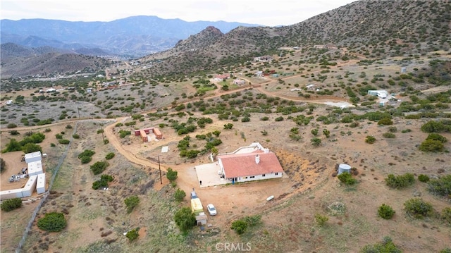 bird's eye view featuring a mountain view