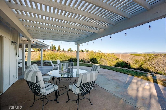 view of patio / terrace with a pergola