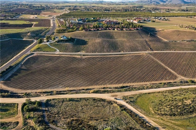 bird's eye view with a rural view