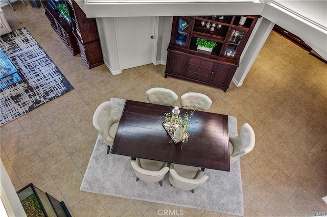 view of tiled dining room