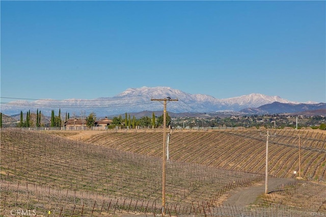 view of mountain feature featuring a rural view