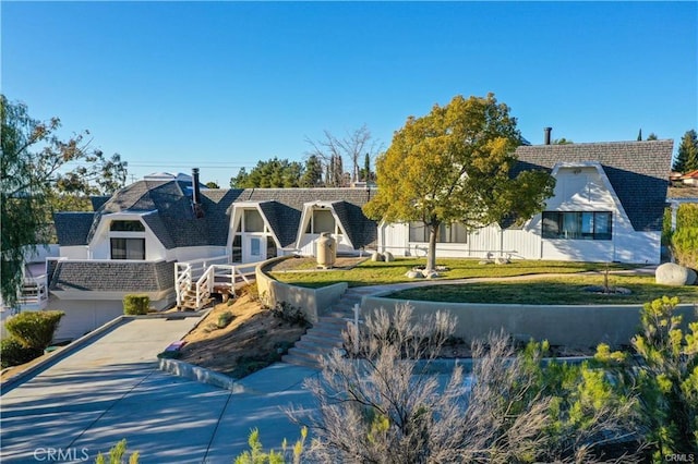 exterior space with a lawn