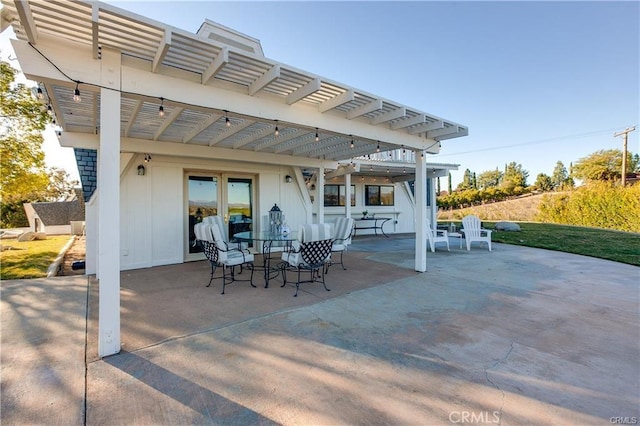 view of patio / terrace with a pergola