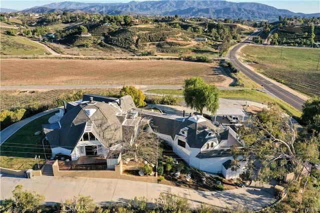 aerial view featuring a mountain view