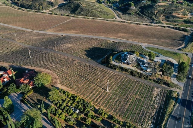 aerial view with a rural view