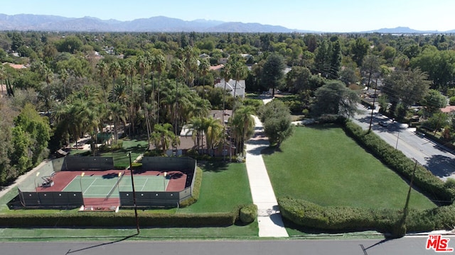 bird's eye view featuring a mountain view