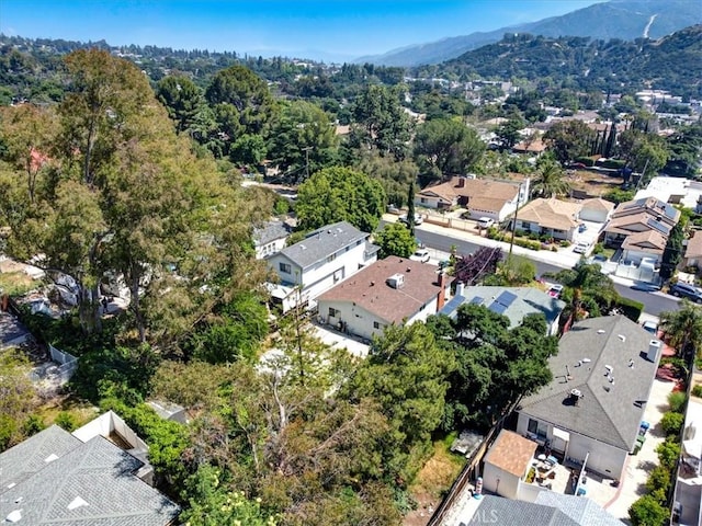 6843 Beckett St, Tujunga, CA 91042 - aerial overview of property's location with nearby suburban area and a mountainous background