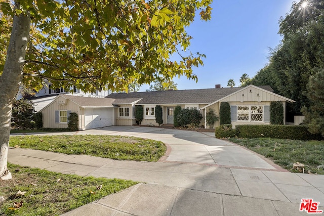 ranch-style house with a garage