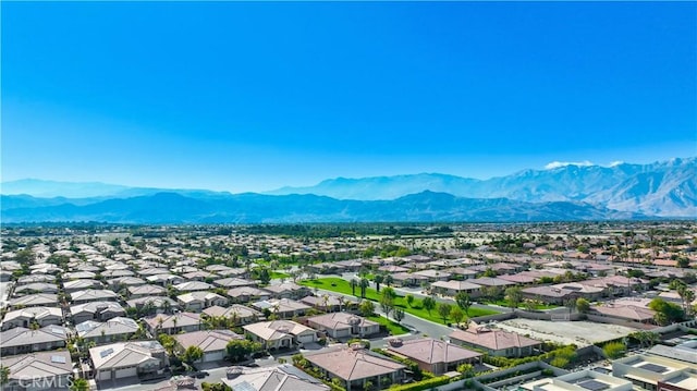 aerial view with a mountain view