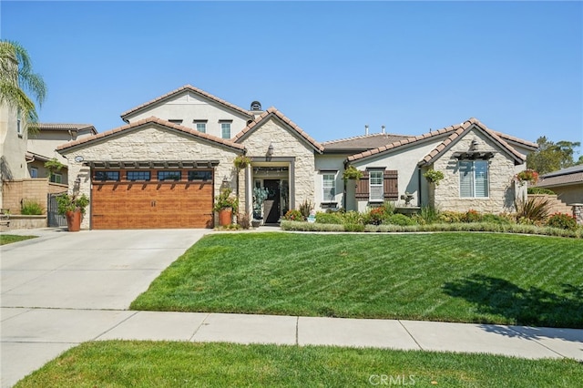 view of front of home with a front yard