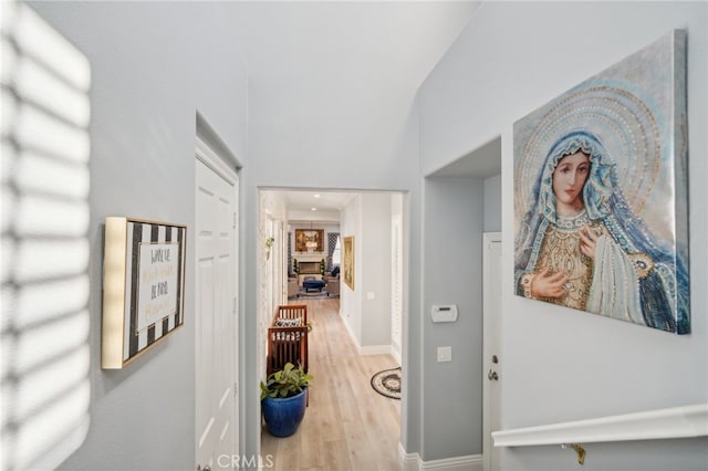 hallway featuring light hardwood / wood-style flooring