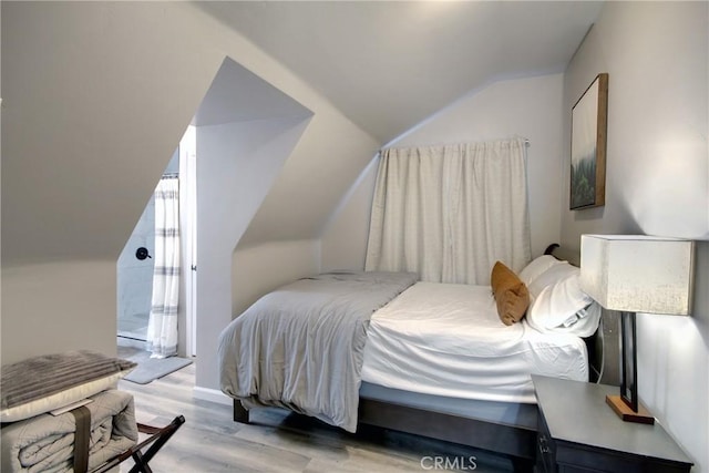 bedroom featuring light hardwood / wood-style floors
