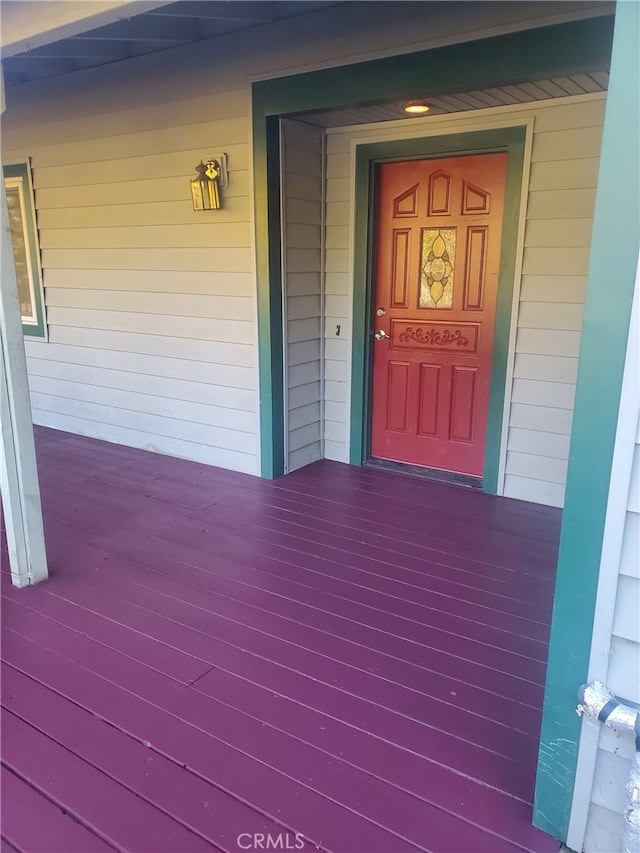 view of doorway to property