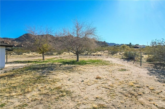 property view of mountains with a rural view