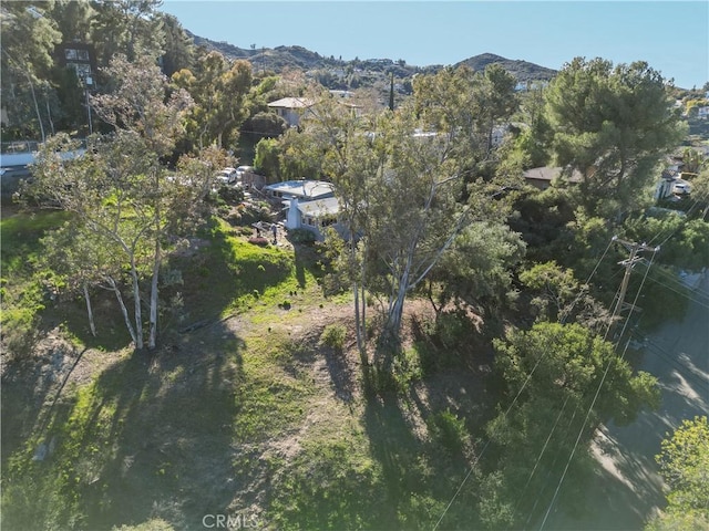 aerial view featuring a mountain view