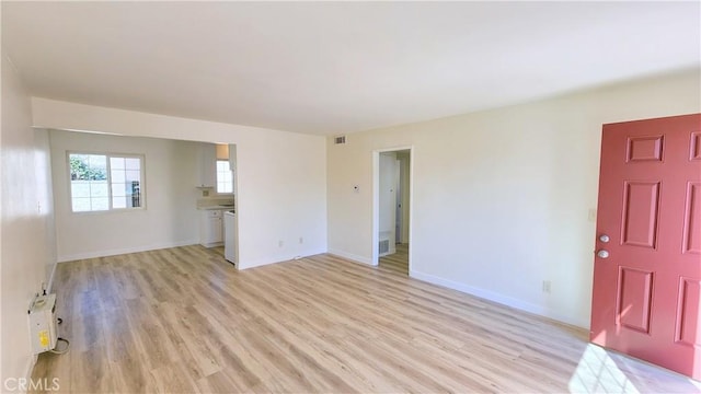 interior space featuring light wood-type flooring