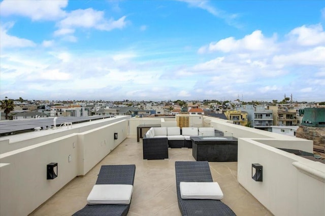 view of patio with an outdoor living space