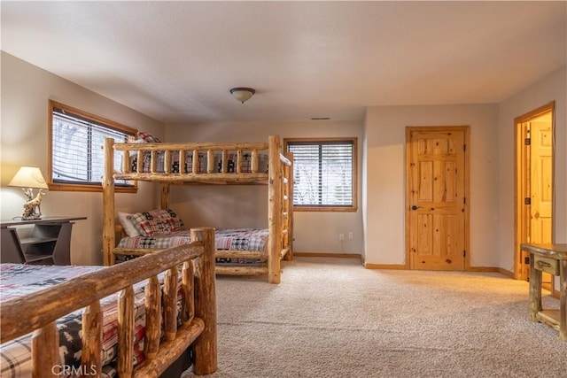 bedroom with carpet floors