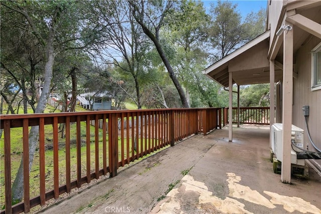 view of patio / terrace with a wooden deck