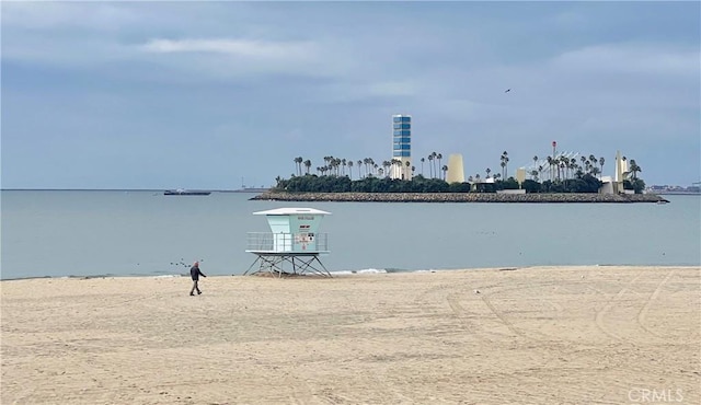 property view of water with a view of the beach