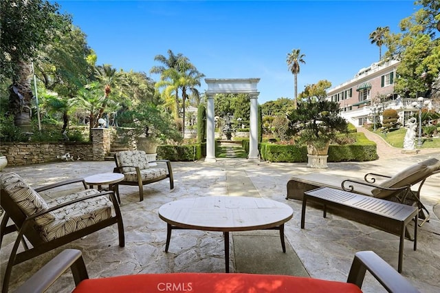 view of home's community featuring an outdoor living space