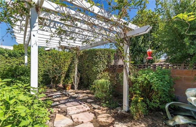 view of patio / terrace with a pergola