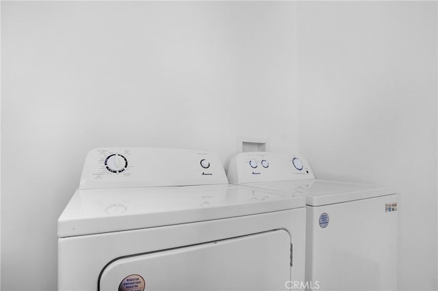 laundry room featuring washer and dryer