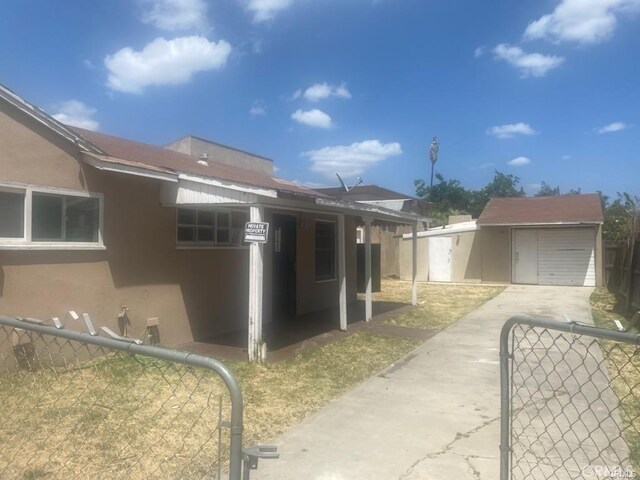 view of property exterior with a garage