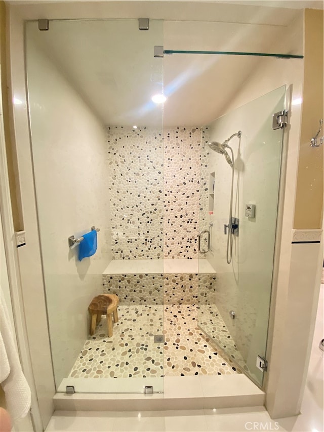 bathroom with an enclosed shower