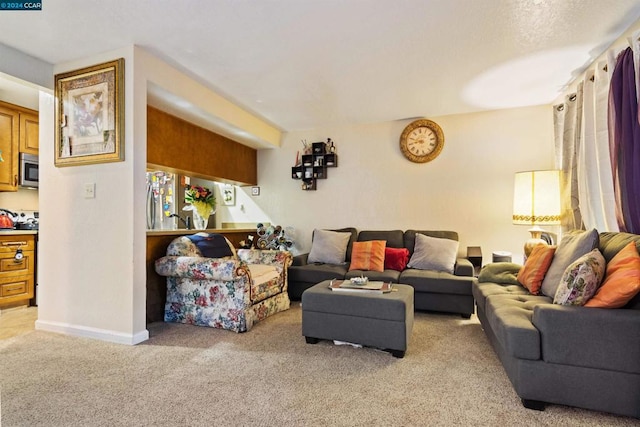 view of carpeted living room