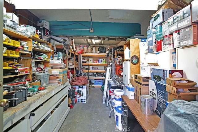 view of storage area