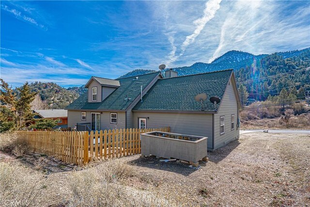 exterior space with a mountain view