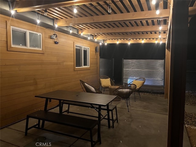 view of patio / terrace with a pergola