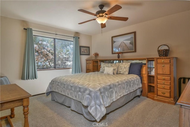 bedroom featuring carpet