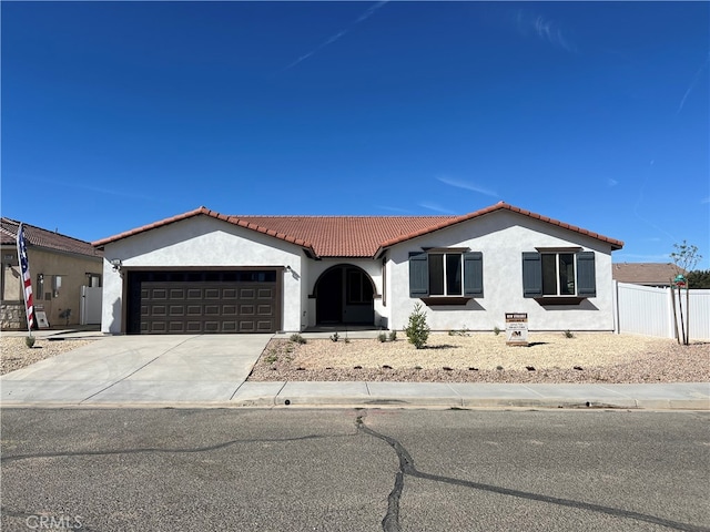 view of front of home featuring a garage