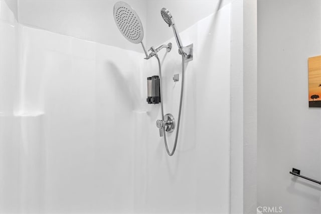 interior details with walk in shower