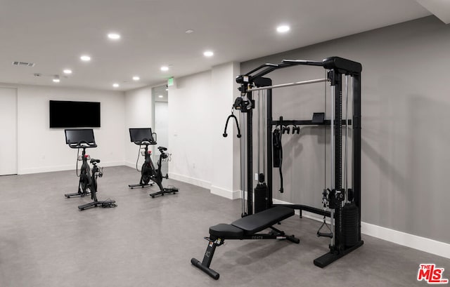 view of workout room