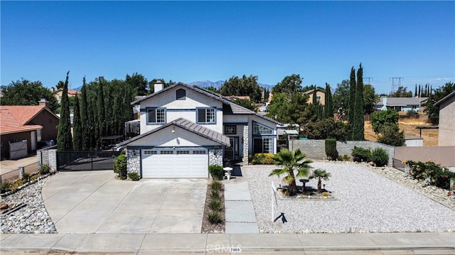 front of property featuring a garage