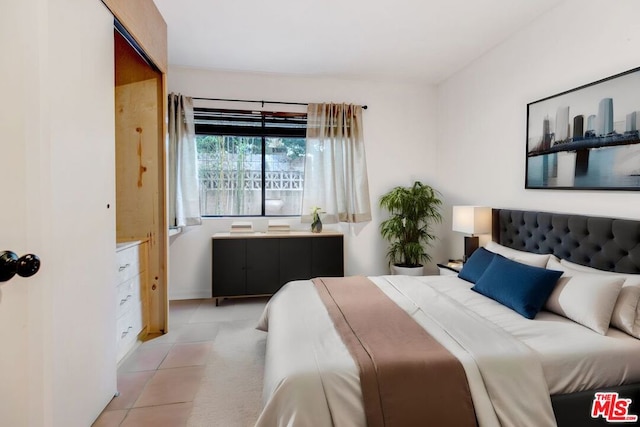 view of tiled bedroom