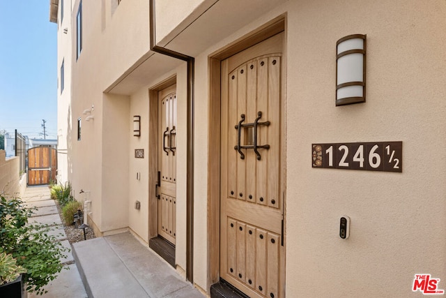 view of doorway to property