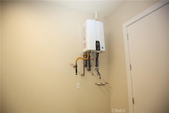 interior details with water heater