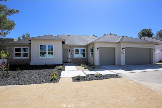 ranch-style home with a garage