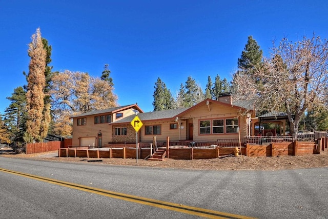 view of front of house featuring a garage