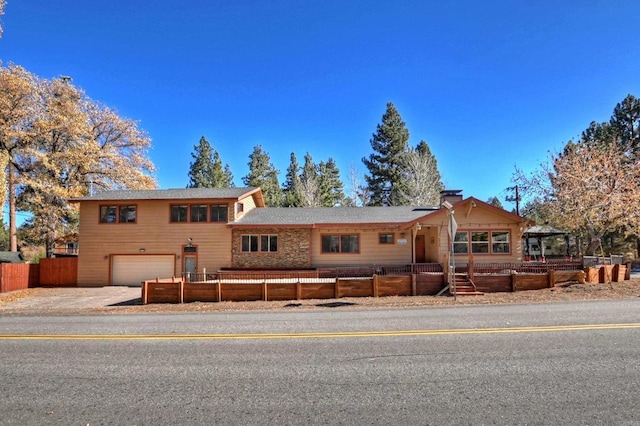 view of front of house featuring a garage