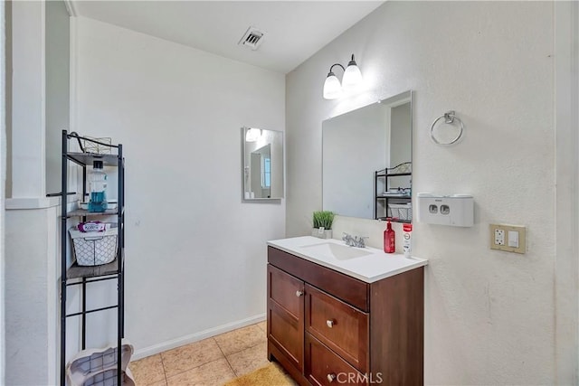 bathroom featuring tile patterned floors and vanity